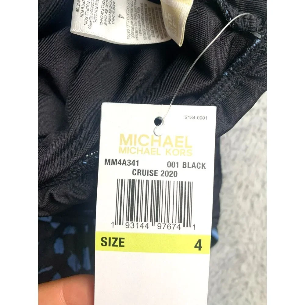Michael Kors One Piece Swimsuit Womens‎ 4 Black Cruise 2020 Halter Swimwear NWT